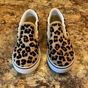 Vans Toddler Leopard Slip Ons Size 10